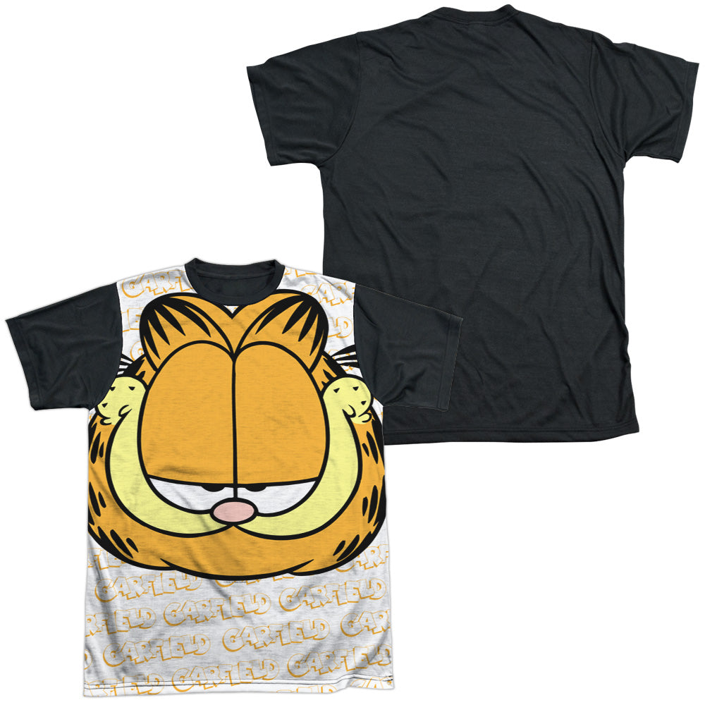Garfield - Big Face - Short Sleeve Adult White Front Black Back - White T-shirt