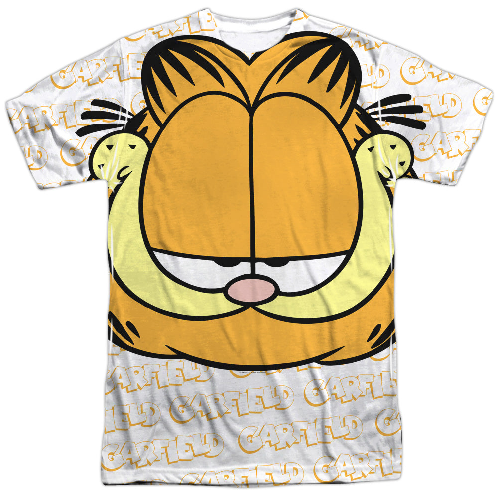 Garfield - Big Face - Short Sleeve Adult Poly Crew - White T-shirt
