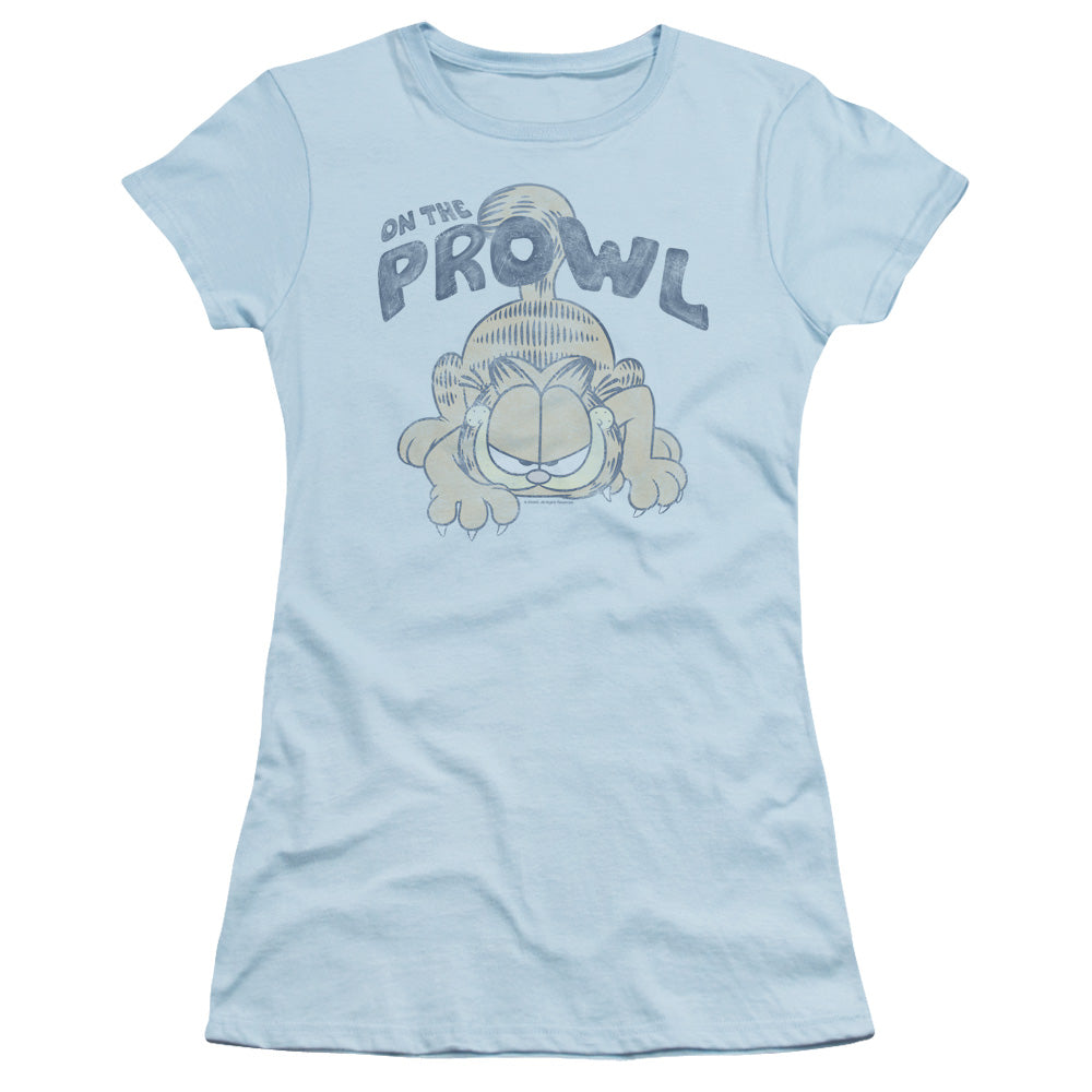 Garfield - Prowl - Short Sleeve Junior Sheer - Light Blue T-shirt