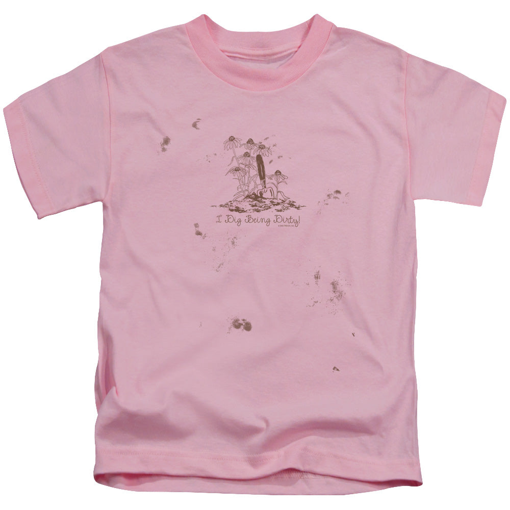 Garden - I Dig Being Dirty - Short Sleeve Juvenile 18/1 - Pink T-shirt