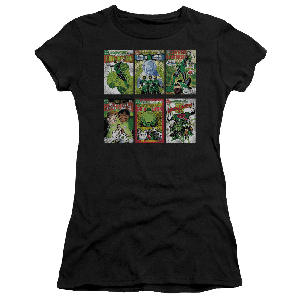 Green Lantern - Gl Covers - Short Sleeve Junior Sheer - Black T-shirt