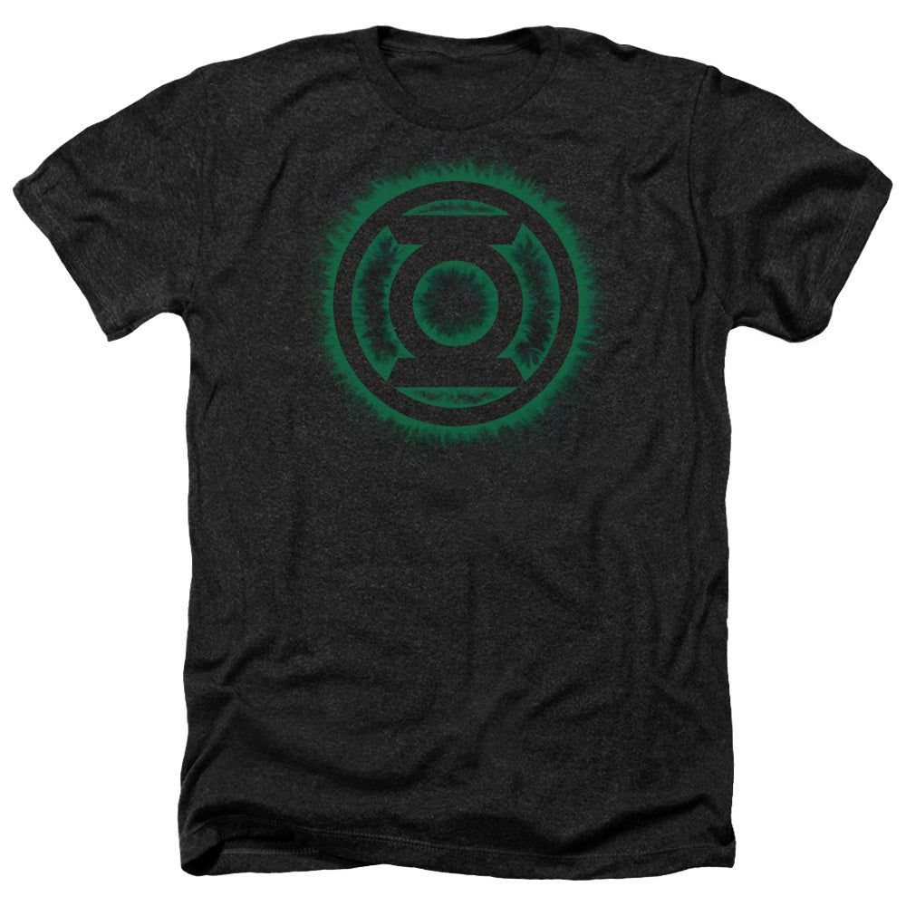 Green Lantern - Green Flame Logo - Adult Heather-black