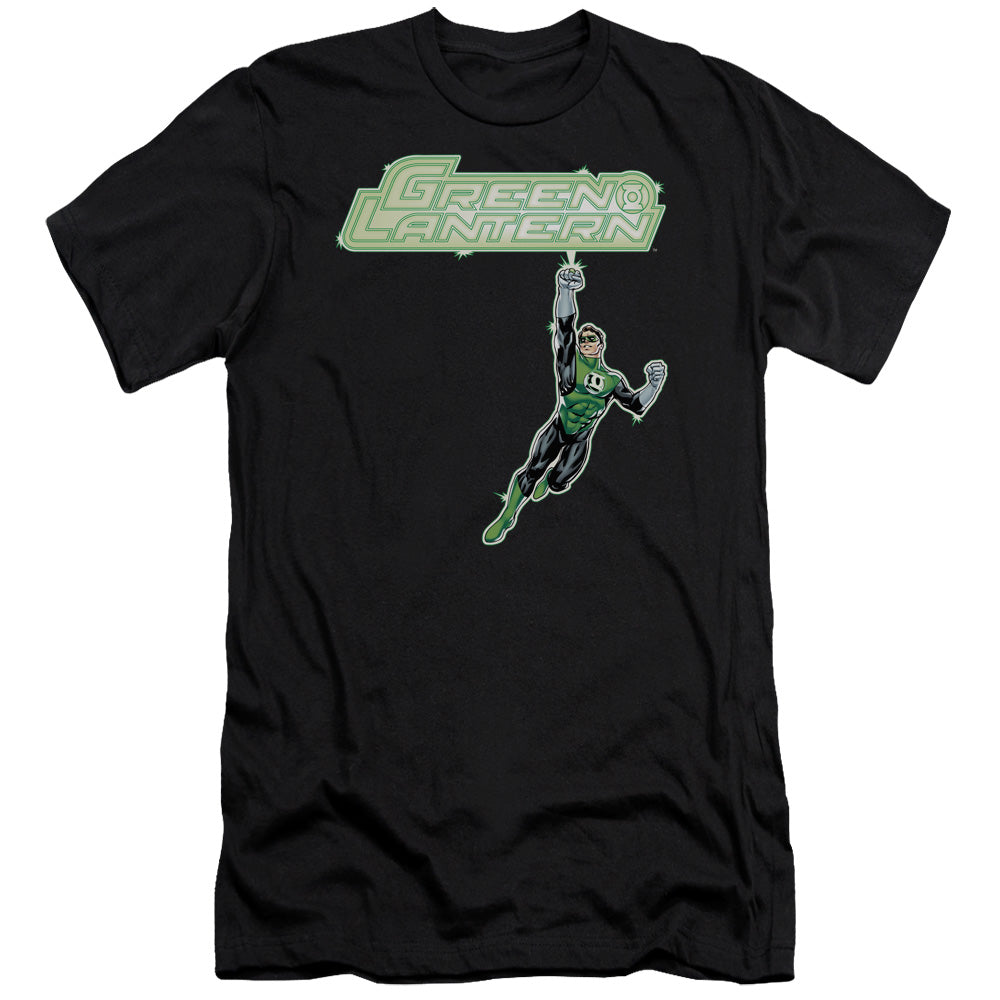 Green Lantern - Energy Construct Logo-premuim Canvas Adult Slim Fit 30/1 - Black