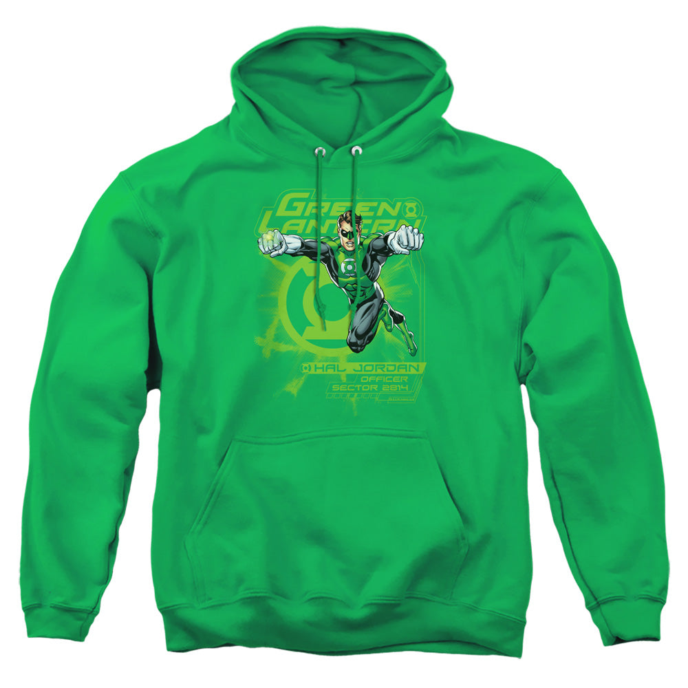 Green Lantern - Sector 2814 - Adult Pull-over Hoodie - Kelly Green