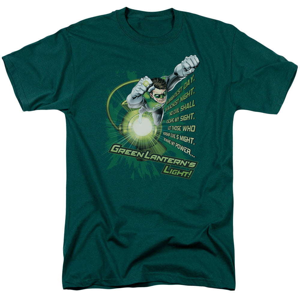 Green Lantern - Flying Oath - Short Sleeve Adult 18/1 - Hunter Green T-shirt