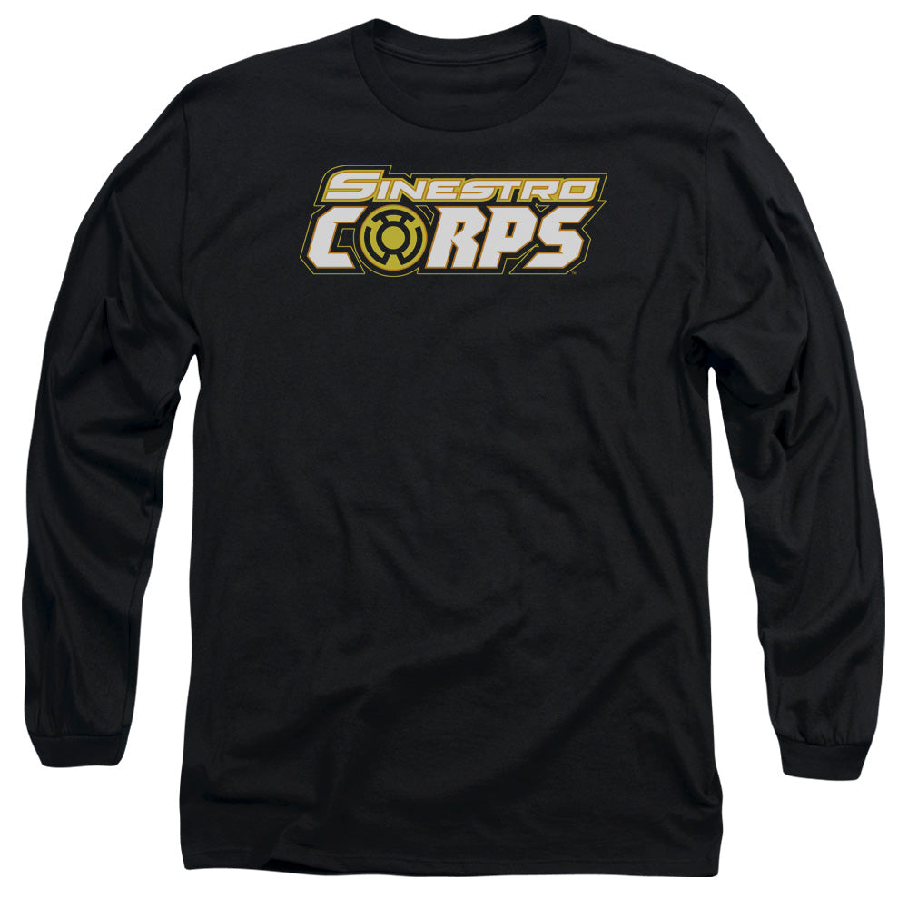 Green Lantern - Sinestro Corps Logo - Long Sleeve Adult 18/1 - Black T-shirt
