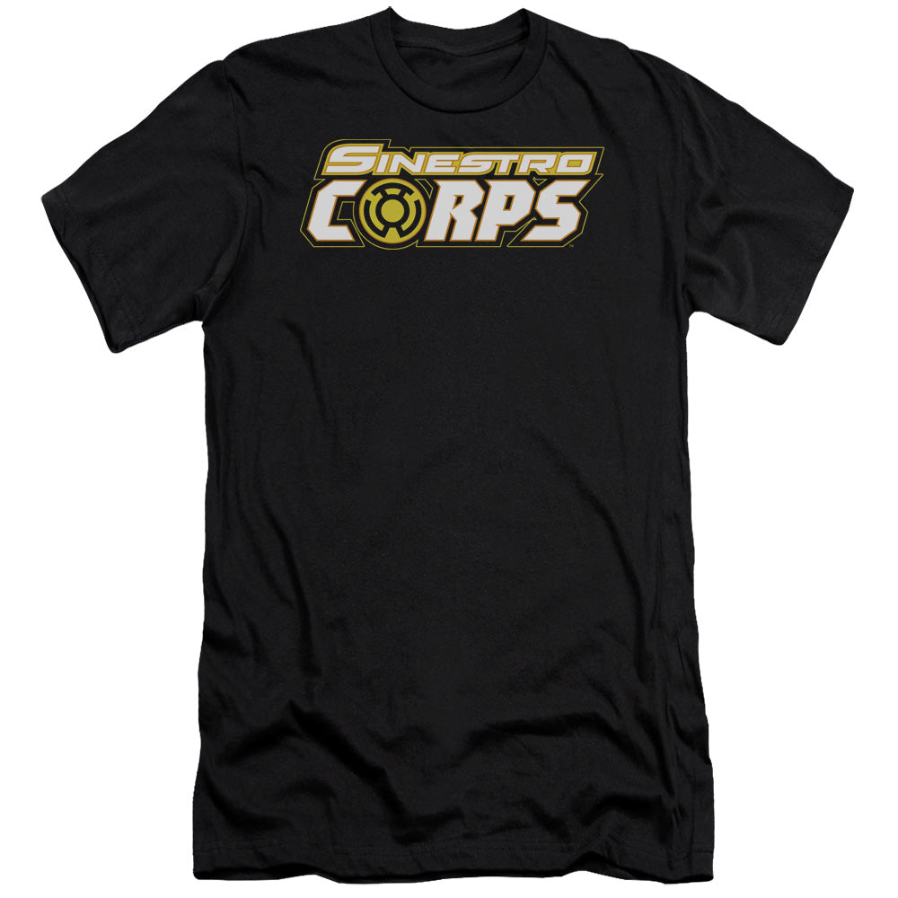 Green Lantern - Sinestro Corps Logo - Short Sleeve Adult 30/1 - Black T-shirt