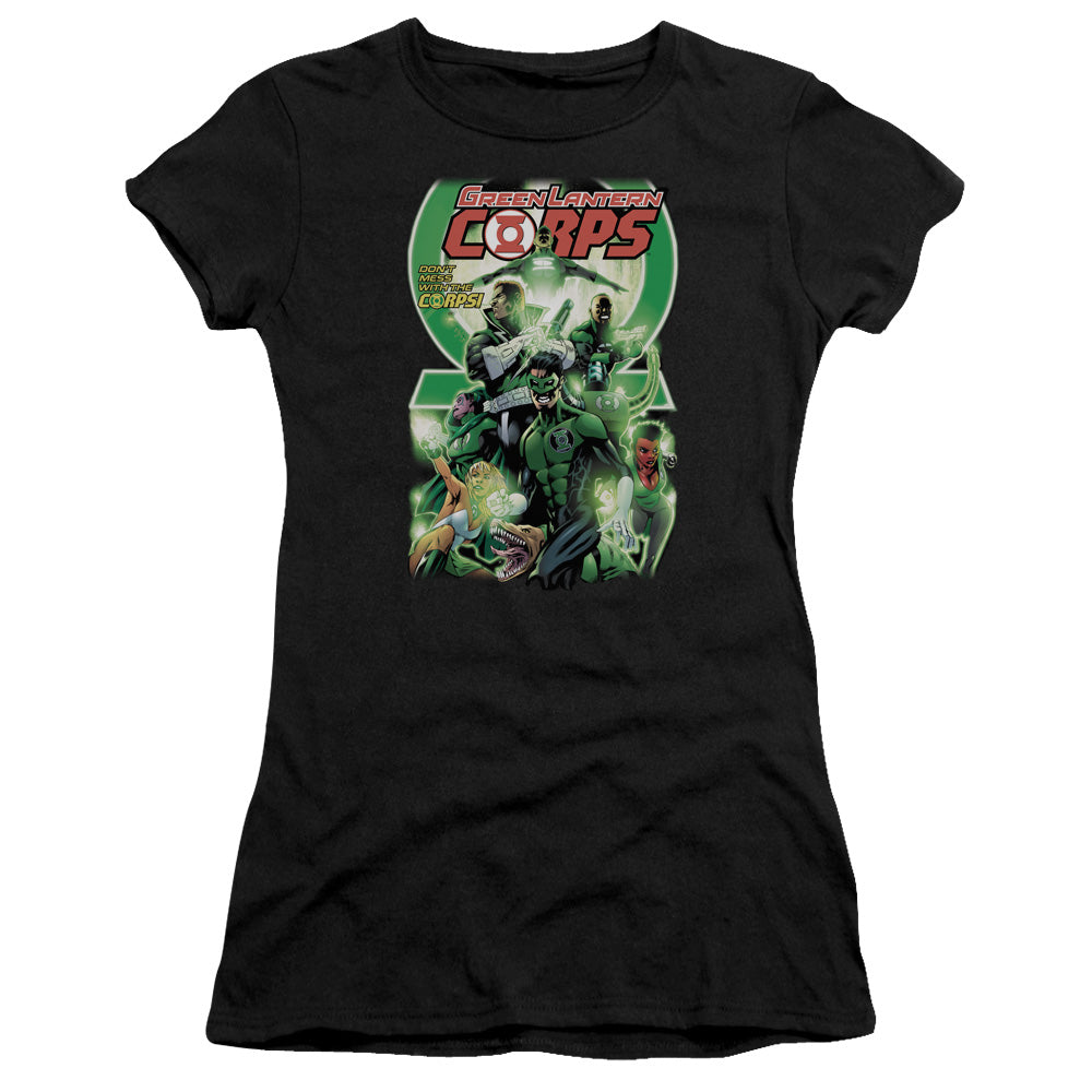 Green Lantern - Gl Corps #25 Cover - Short Sleeve Junior Sheer - Black T-shirt