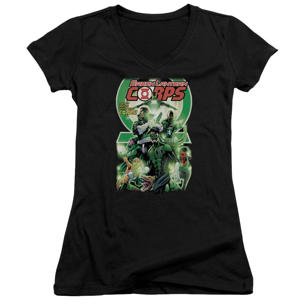 Green Lantern - Gl Corps #25 Cover - Junior V-neck - Black