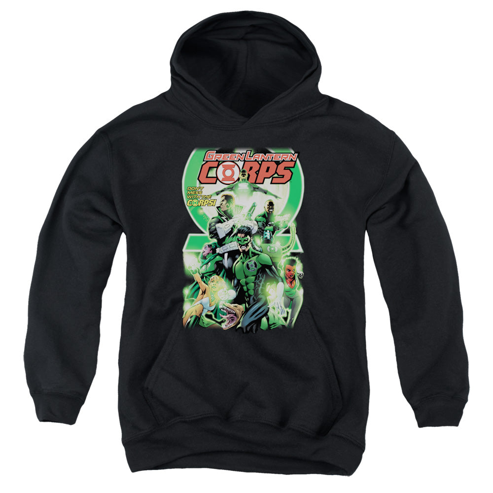 Green Lantern Gl Corps #25 Cover-youth Pull-over Hoodie - Black