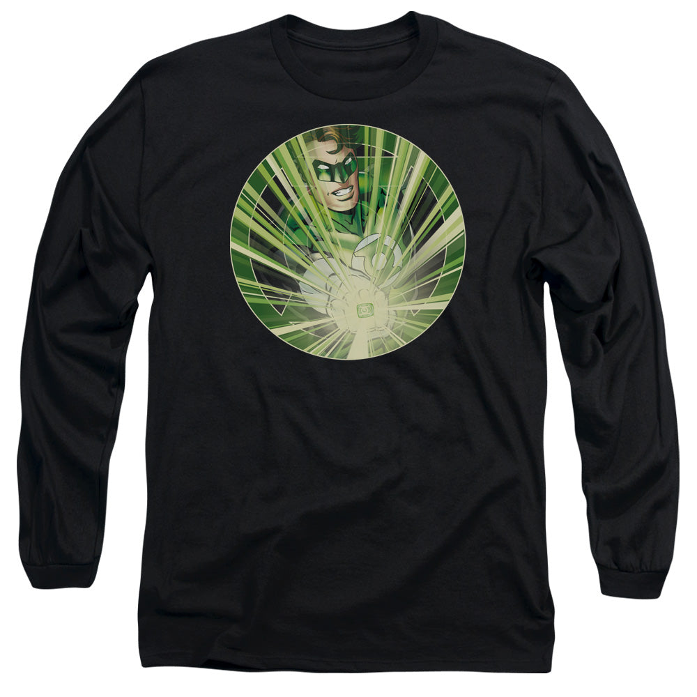 Green Lantern - Light Em Up - Long Sleeve Adult 18/1 - Black T-shirt