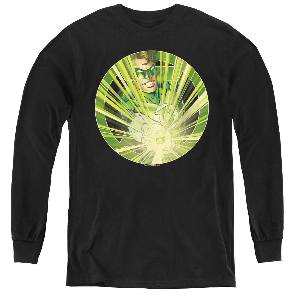 Green Lantern - Light Em Up - Youth Long Sleeve Tee - Black