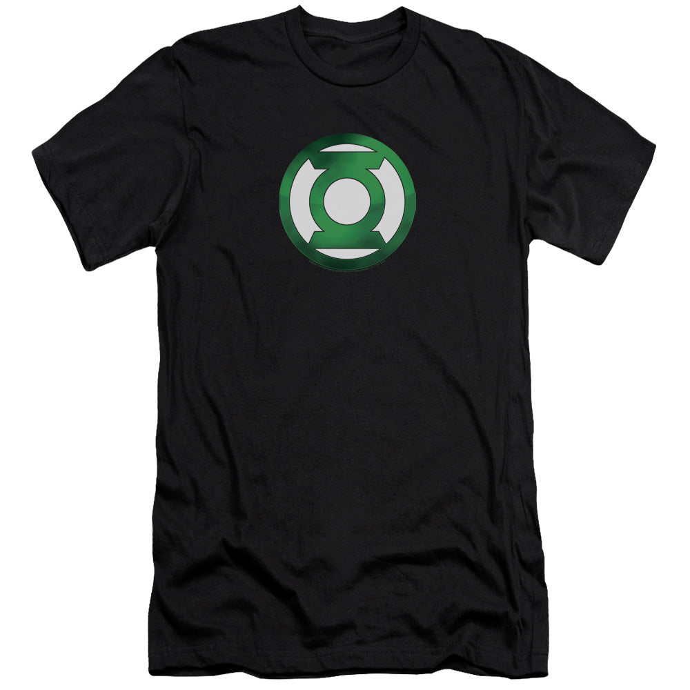 Green Lantern - Green Chrome Logo-premuim Canvas Adult Slim Fit 30/1 - Black