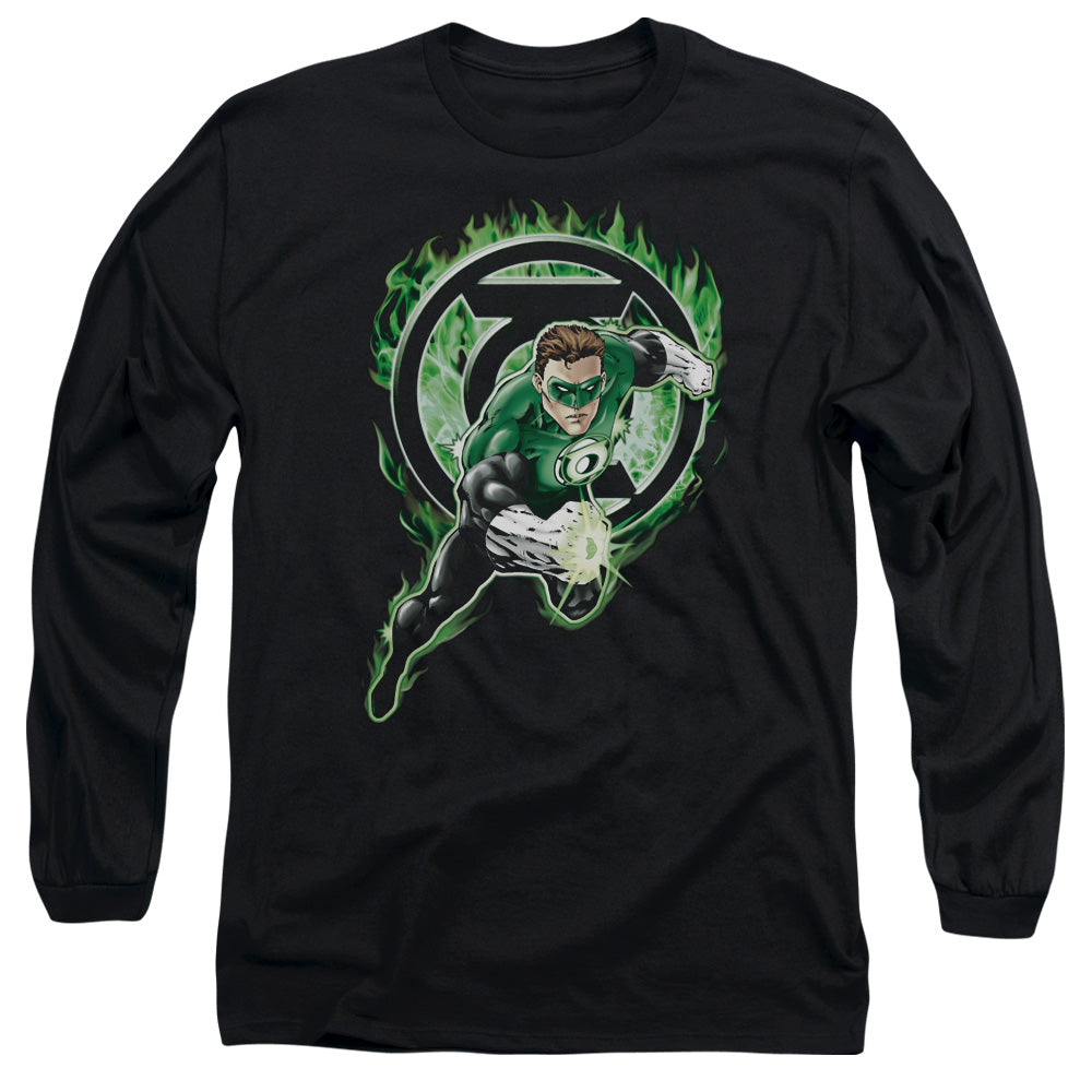 Green Lantern - Space Cop - Long Sleeve Adult 18/1 - Black T-shirt