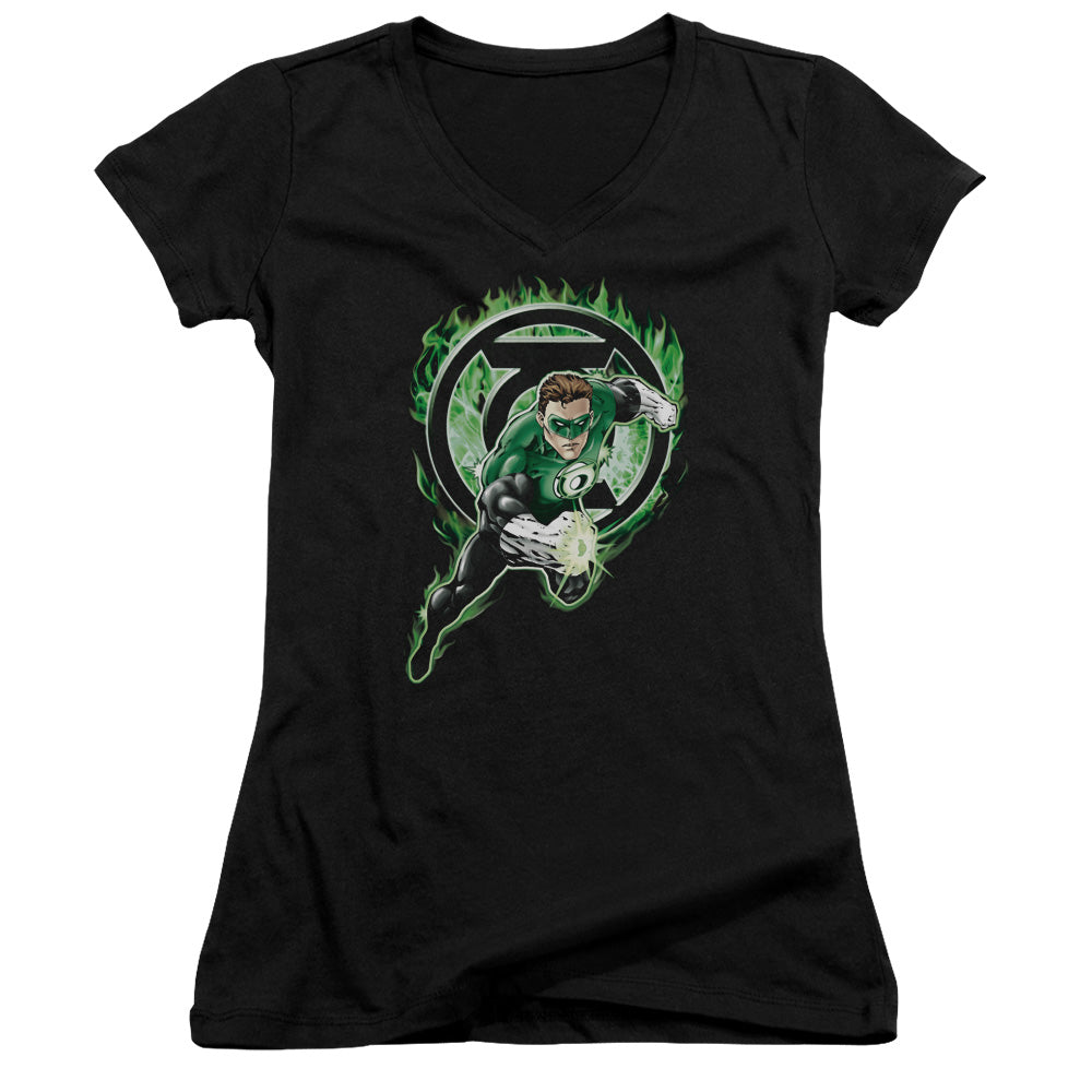 Green Lantern - Space Cop - Junior V-neck - Black