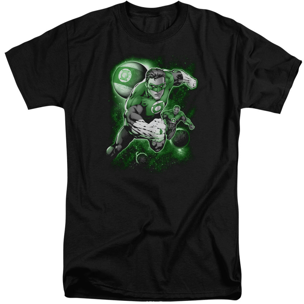 Green Lantern - Lantern Planet - Short Sleeve Adult Tall - Black T-shirt