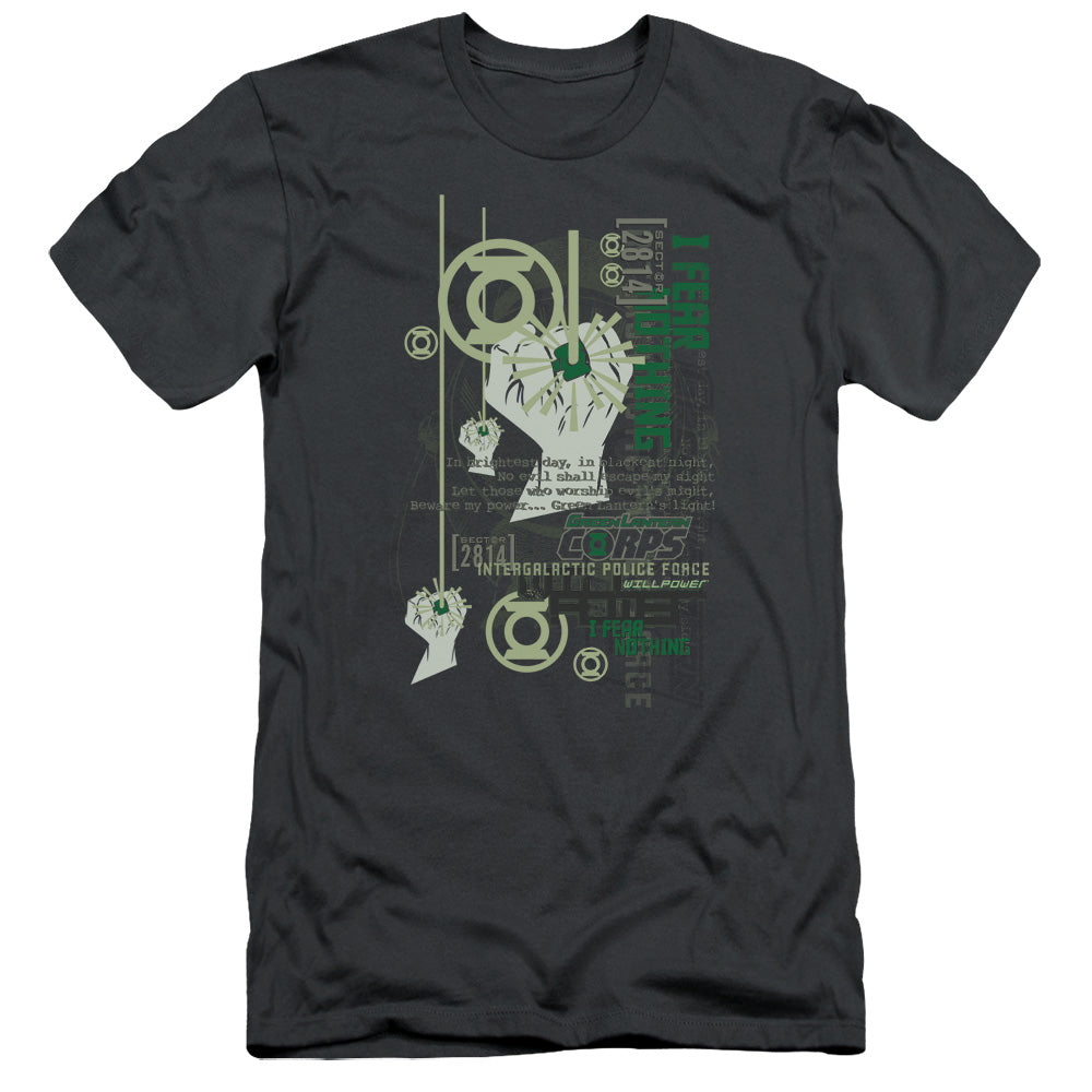 GREEN LANTERN CORE STRENGTH - S/S ADULT 30/1 - CHARCOAL T-Shirt