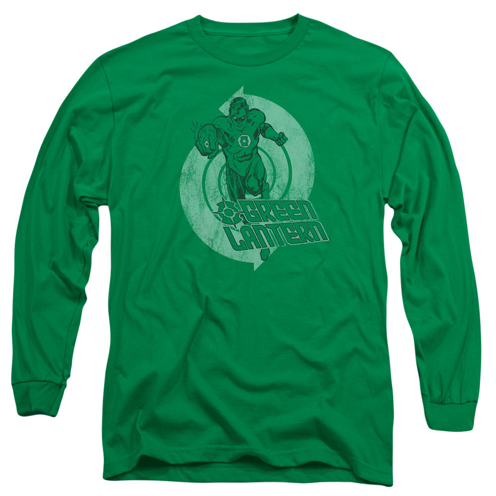 Green Lantern - Power - Long Sleeve Adult 18/1 - Kelly Green T-shirt