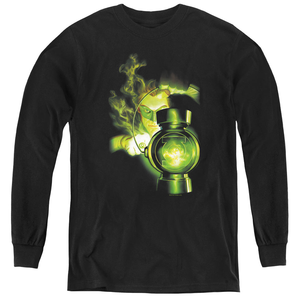 Green Lantern Lantern Light - Youth Long Sleeve Tee - Black