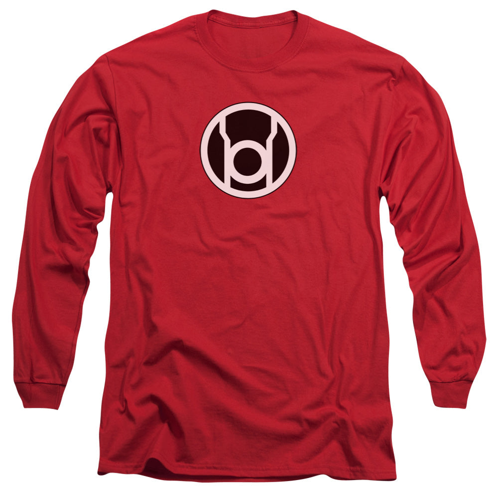 Green Lantern - Red Lantern Logo - Long Sleeve Adult 18/1 - Red T-shirt