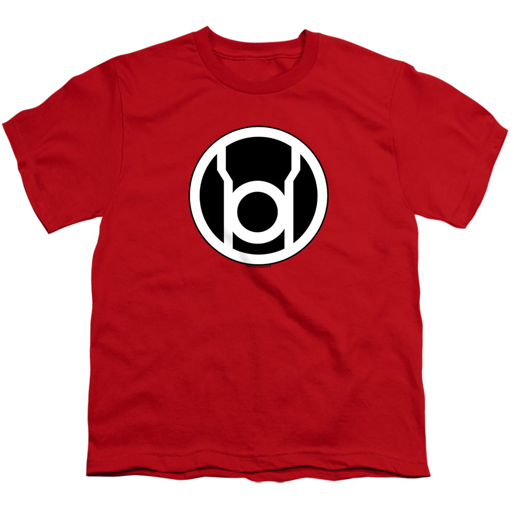 Green Lantern - Red Lantern Logo - Short Sleeve Youth 18/1 - Red T-shirt