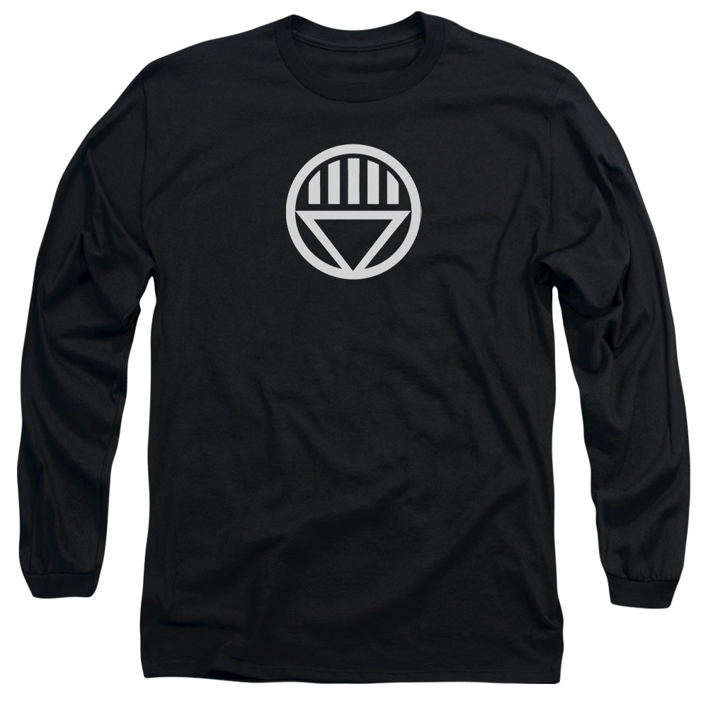 Green Lantern - Black Lantern Logo - Long Sleeve Adult 18/1 - Black T-shirt
