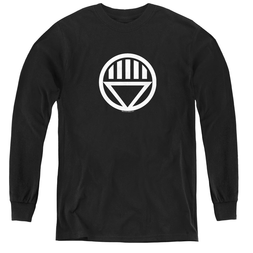 Green Lantern - Black Lantern Logo - Youth Long Sleeve Tee - Black