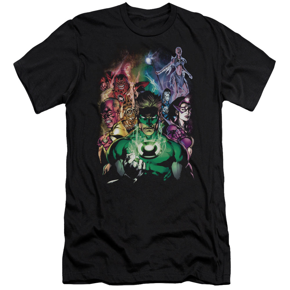 Green Lantern - The New Guardians - Short Sleeve Adult 30/1 - Black T-shirt