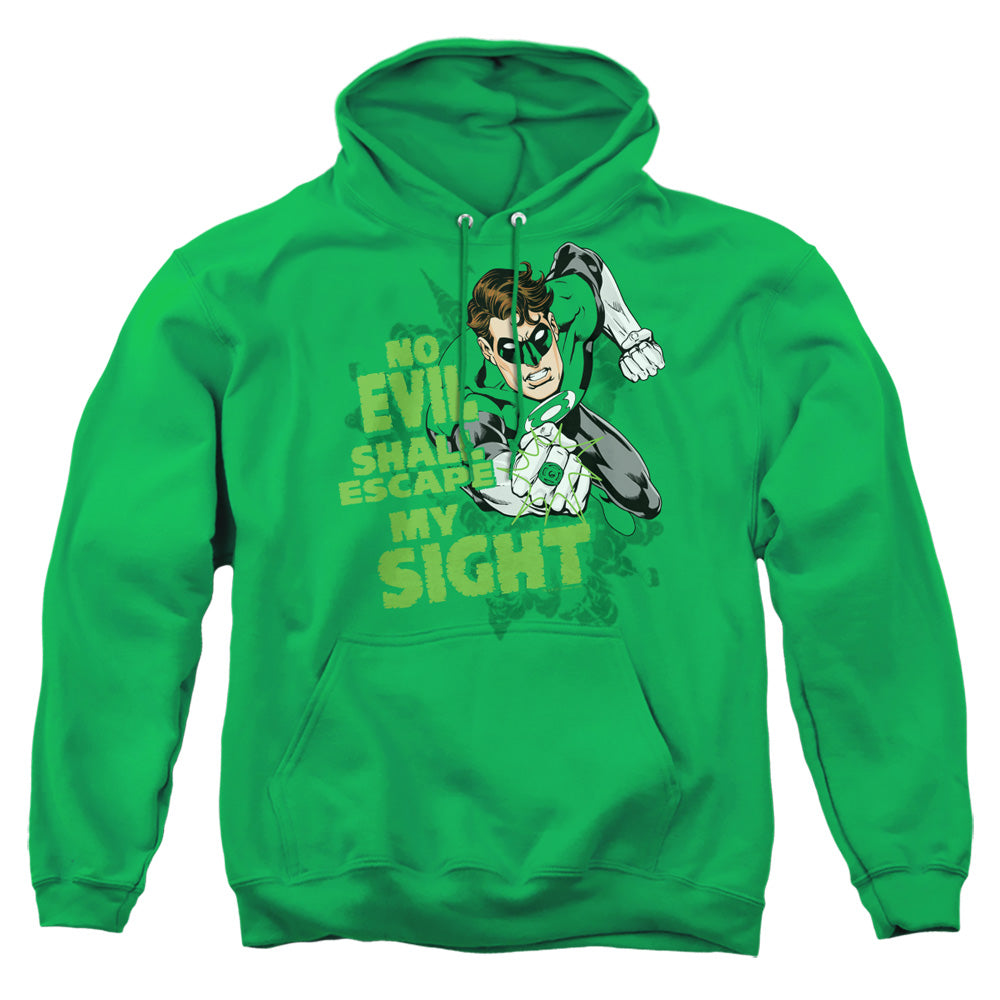 Green Lantern No Evil - Adult Pull-over Hoodie - Kelly Green