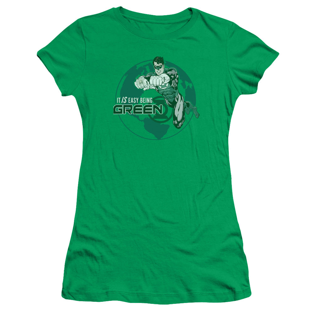 Gl - Easy Being Green - Short Sleeve Junior Sheer - Kelly Green T-shirt