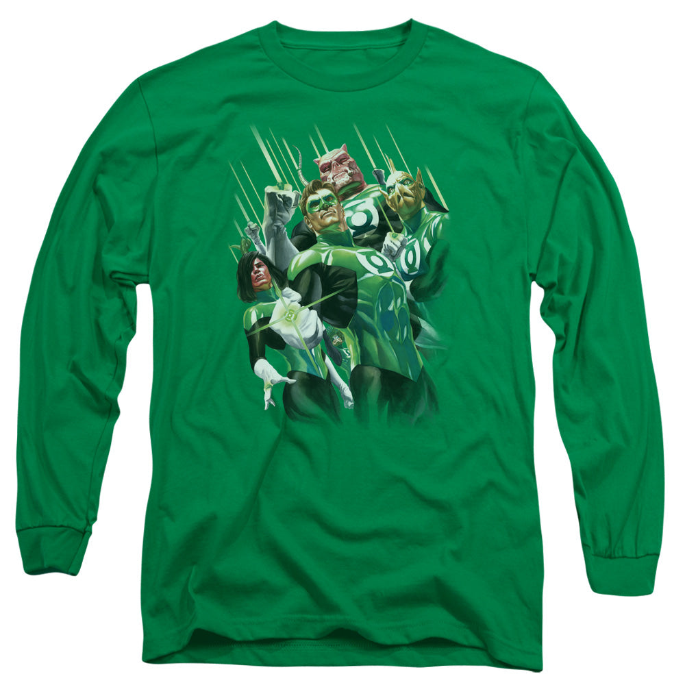 Gl - Power Of The Rings - Long Sleeve Adult 18/1 - Kelly Green T-shirt