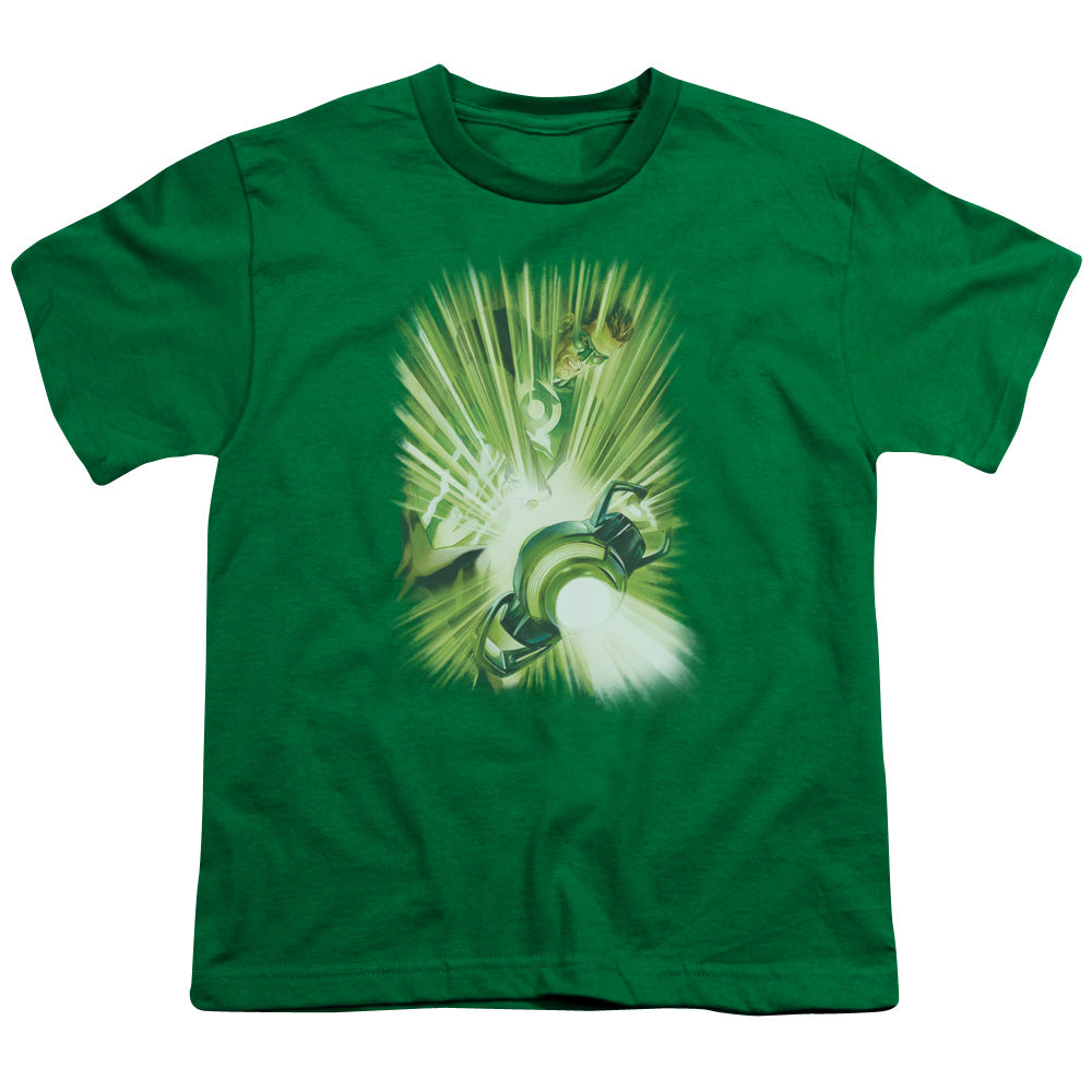 Green Lantern - Lanterns Light - Short Sleeve Youth 18/1 - Kelly Green T-shirt