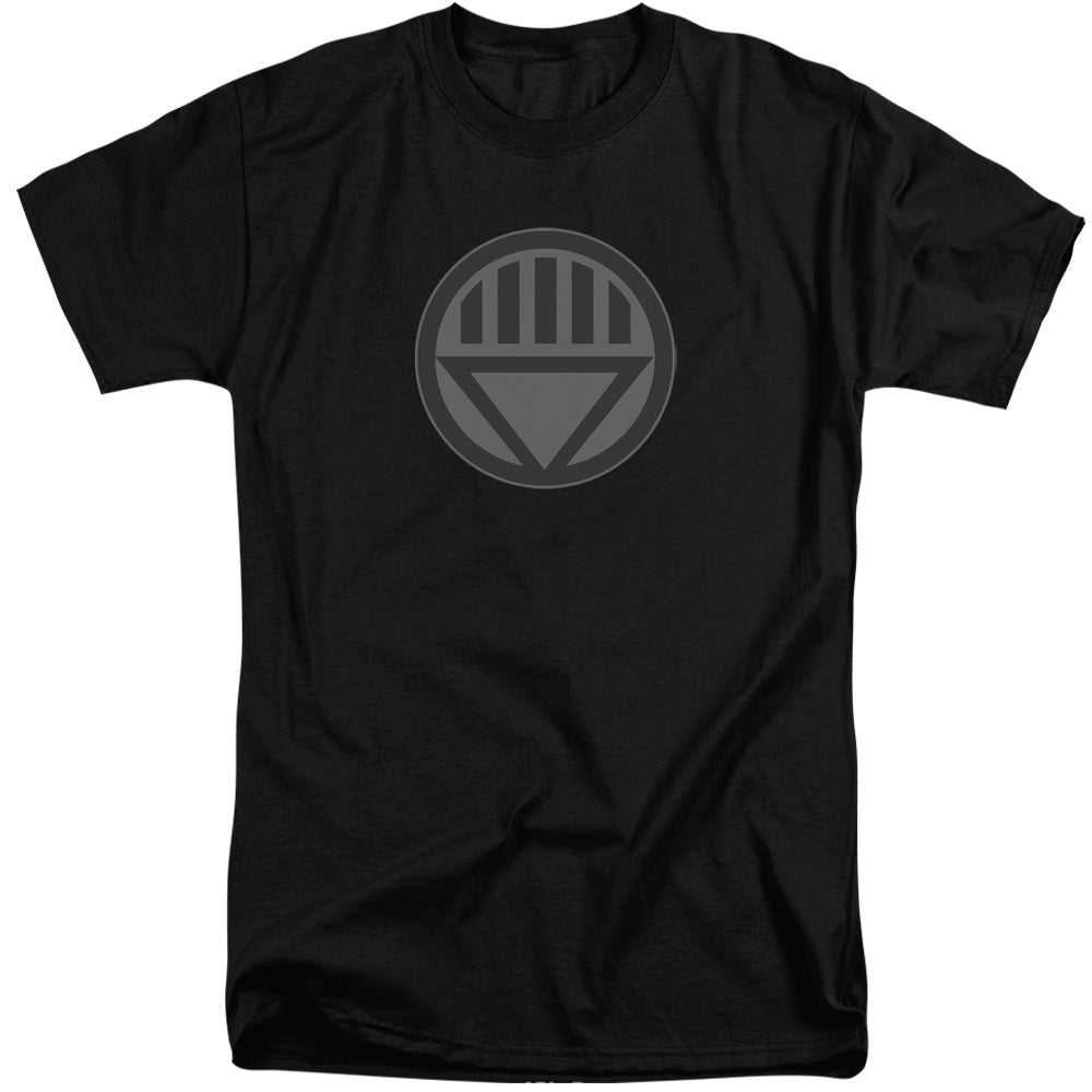 Green Lantern - Black Symbol - Short Sleeve Adult Tall - Black T-shirt