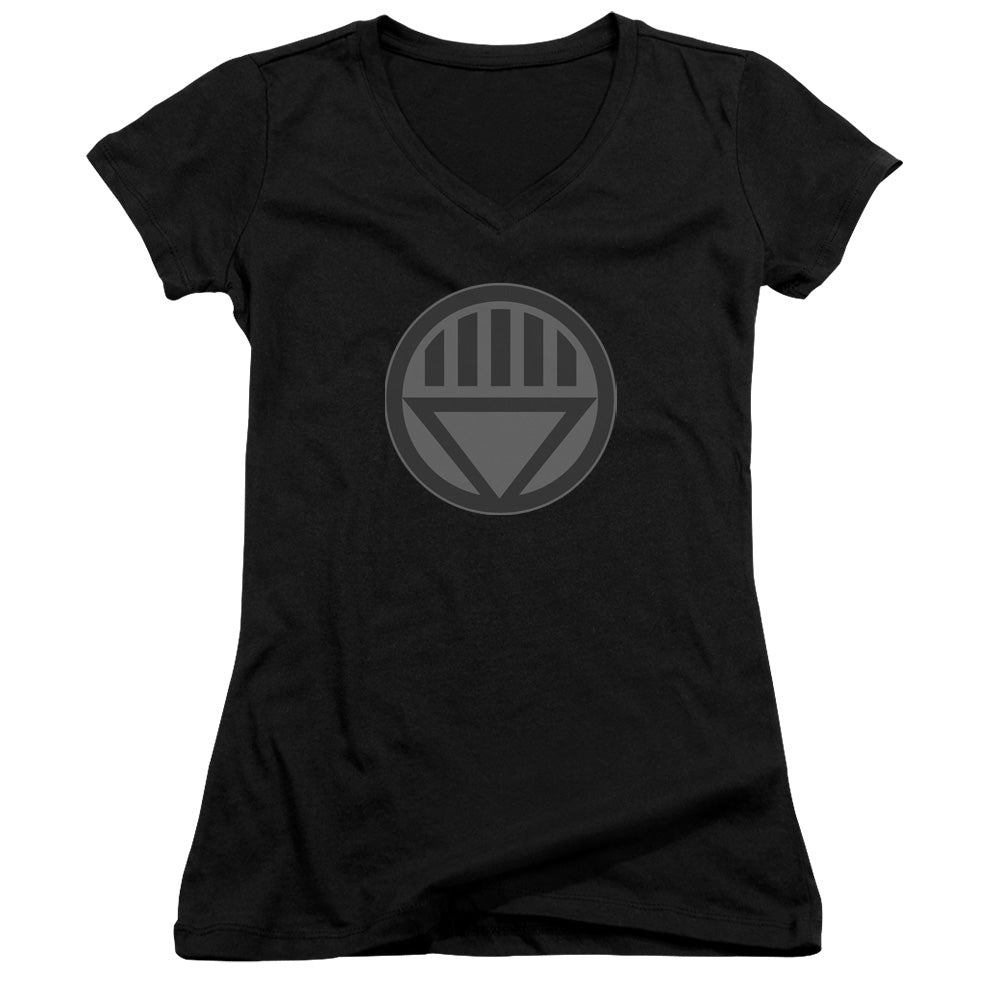 Green Lantern - Black Symbol - Junior V-neck - Black