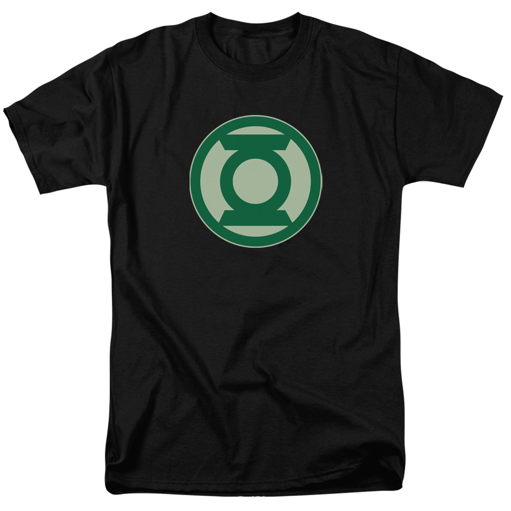 Green Lantern - Green Symbol - Short Sleeve Adult 18/1 - Black T-shirt