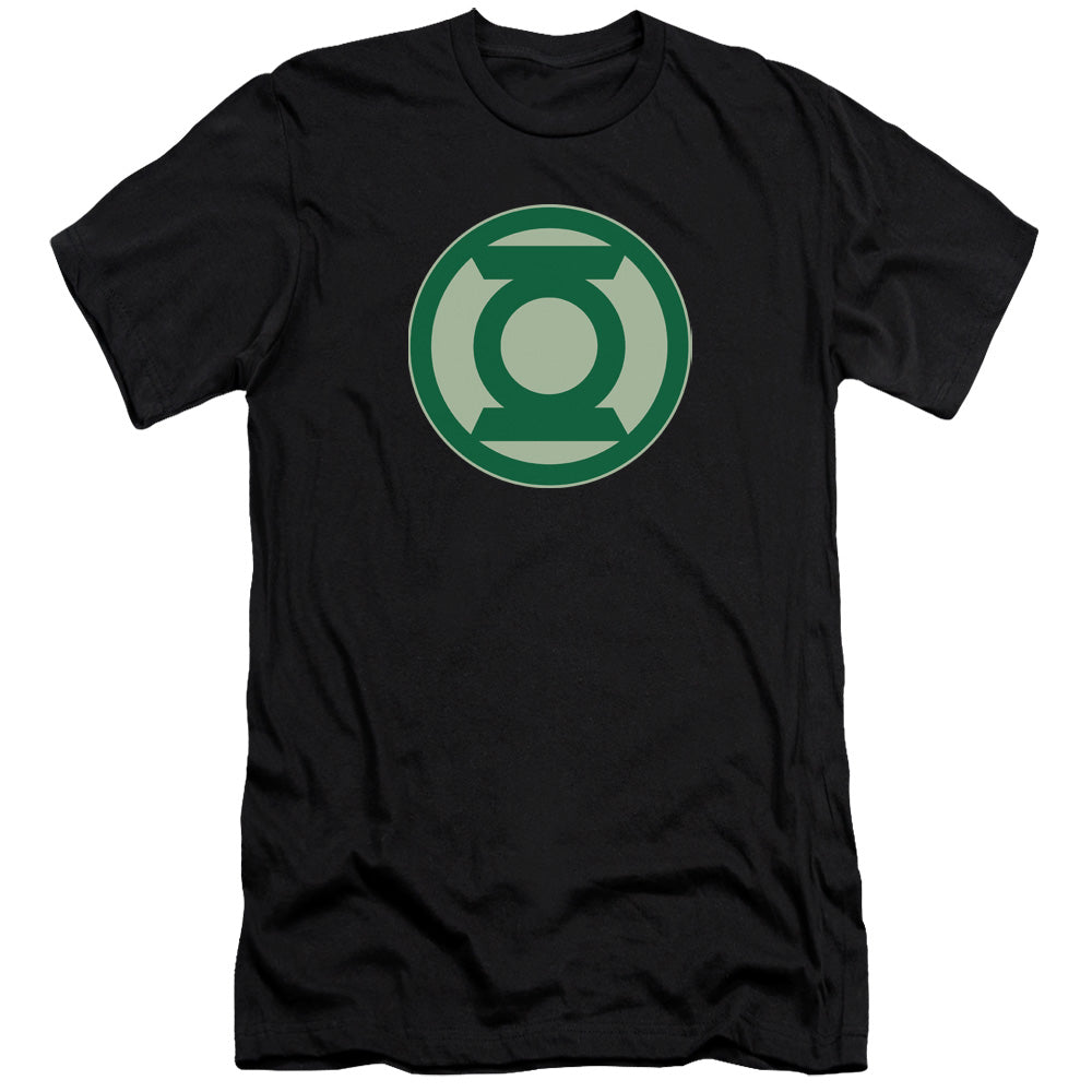 Green Lantern - Green Symbol - Short Sleeve Adult 30/1 - Black T-shirt