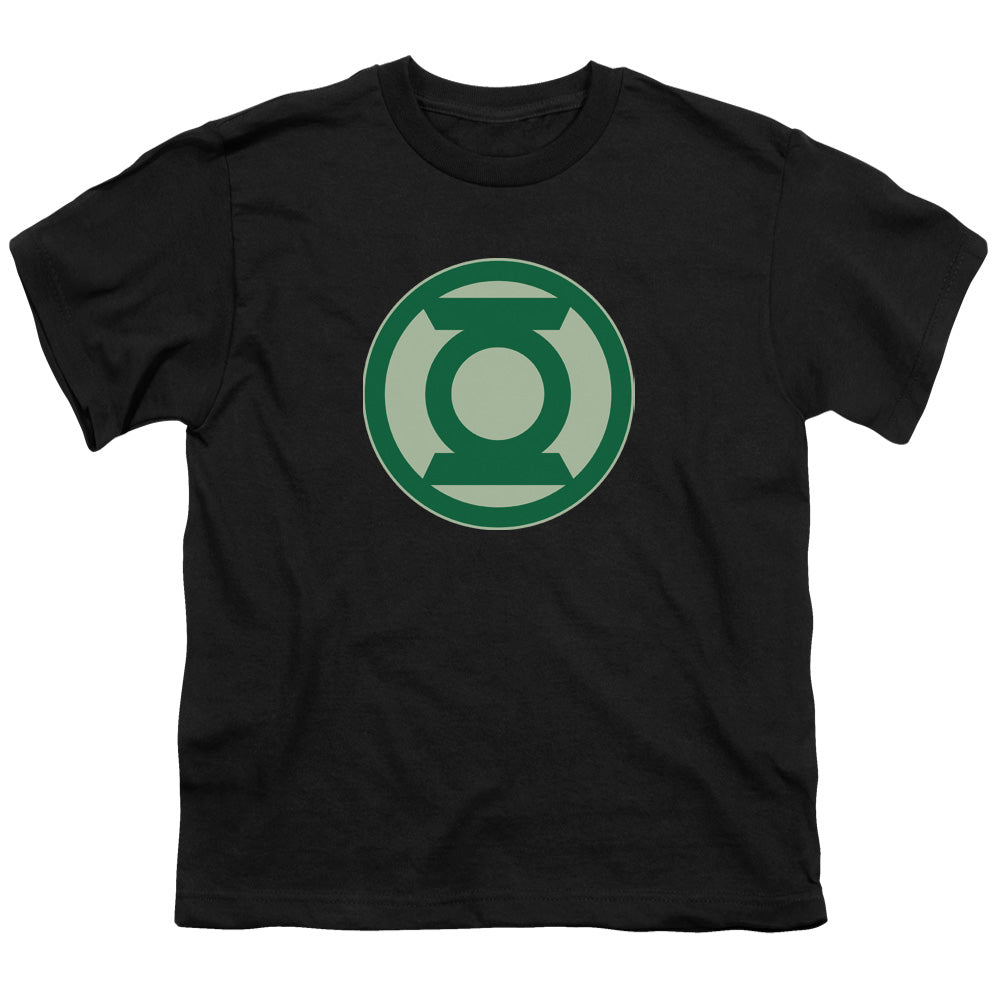 Green Lantern - Green Symbol - Short Sleeve Youth 18/1 - Black T-shirt