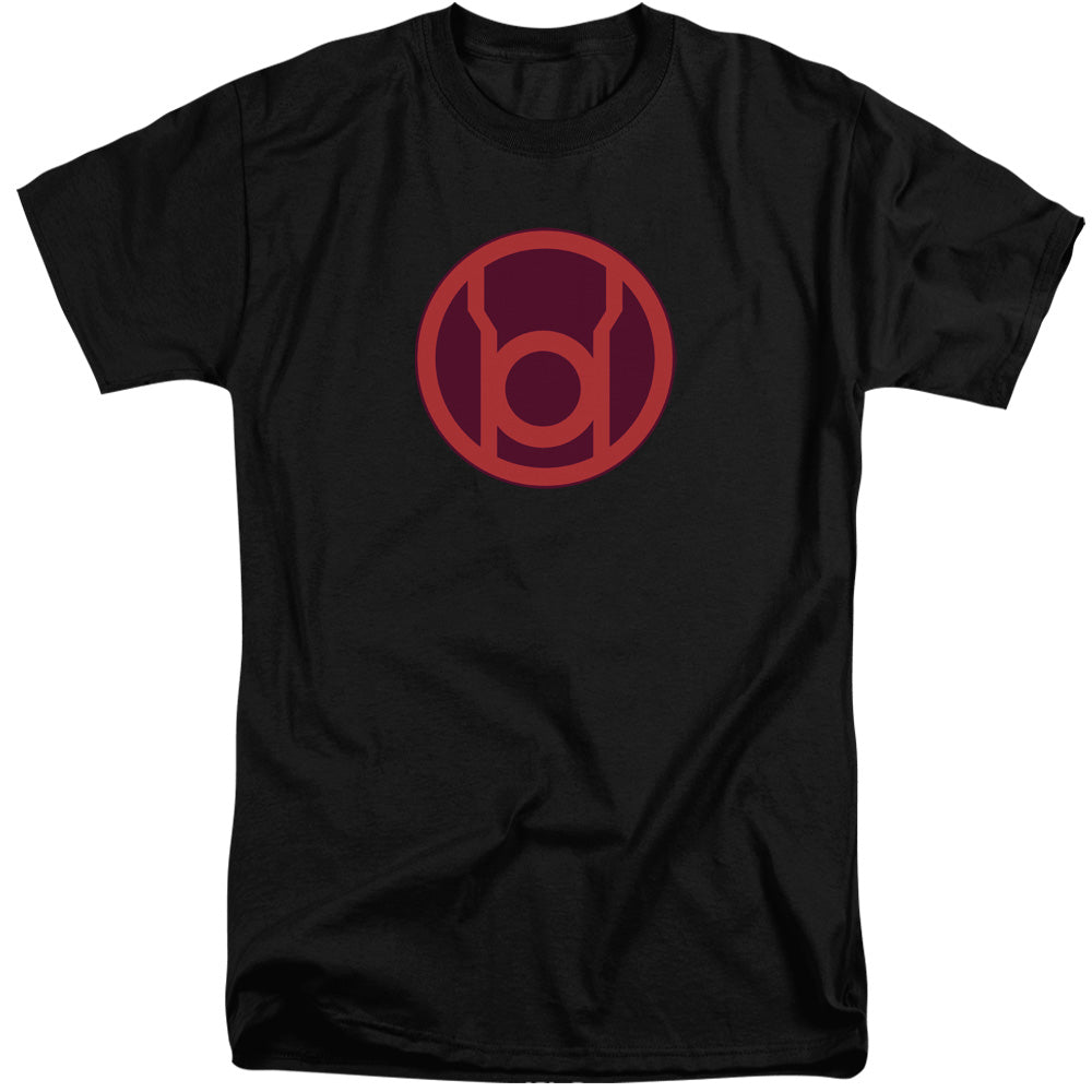Green Lantern - Red Symbol - Short Sleeve Adult Tall - Black T-shirt