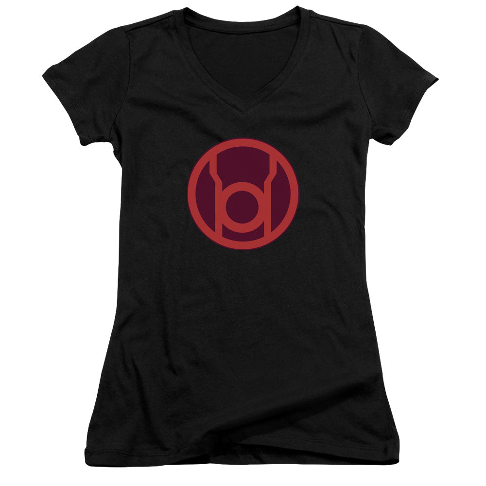 Green Lantern - Red Symbol - Junior V-neck - Black