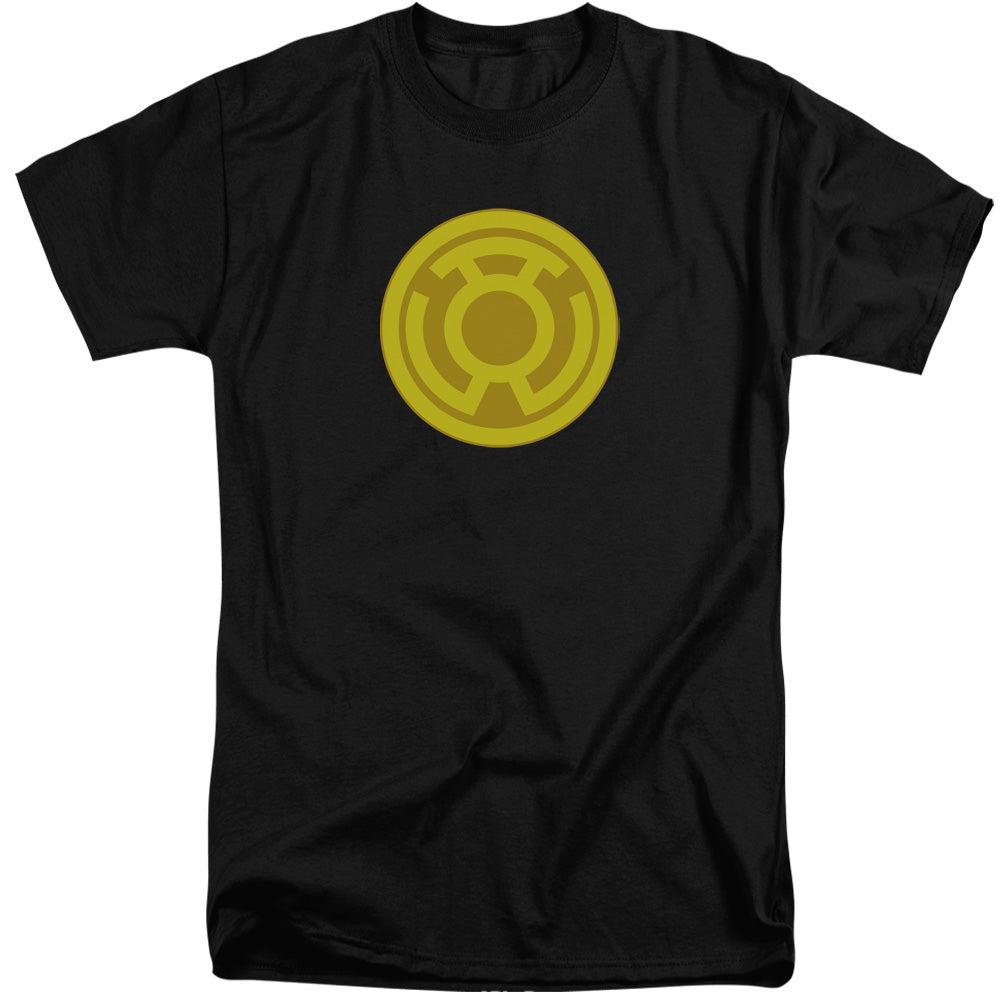 Green Lantern - Yellow Symbol - Short Sleeve Adult Tall - Black T-shirt