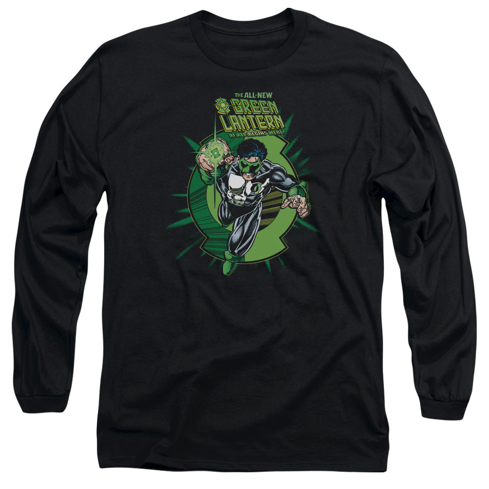 Green Lantern - Rayner Cover - Long Sleeve Adult 18/1 - Black T-shirt