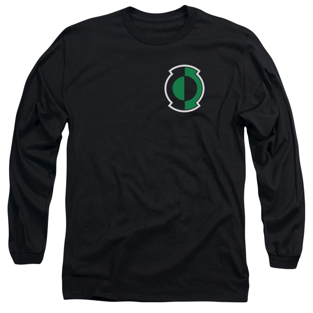 Green Lantern - Kyle Logo - Long Sleeve Adult 18/1 - Black T-shirt