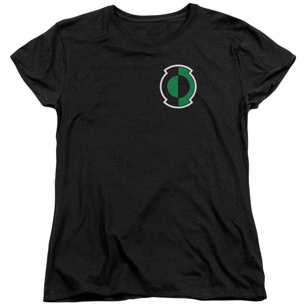Green Lantern - Kyle Logo - Short Sleeve Womens Tee - Black T-shirt