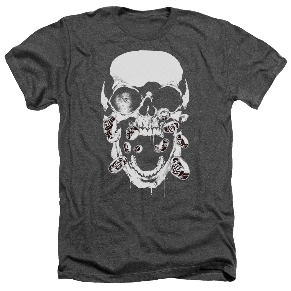 Green Lantern - Black Lantern Skull - Adult Heather - Charcoal