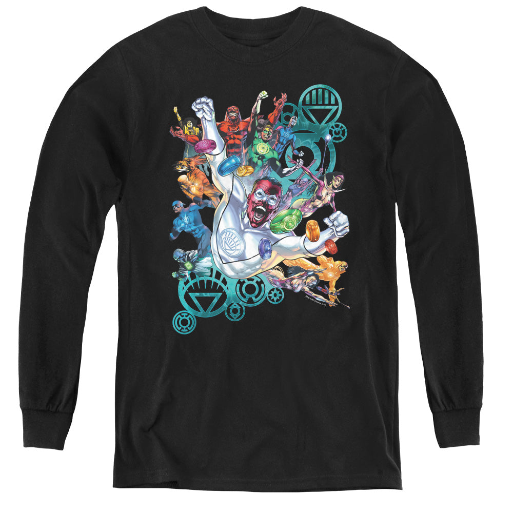 Green Lantern - Lanterns Unite - Youth Long Sleeve Tee - Black