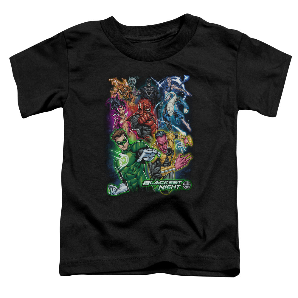 Green Lantern - Blackest Group - Short Sleeve Toddler Tee - Black T-shirt
