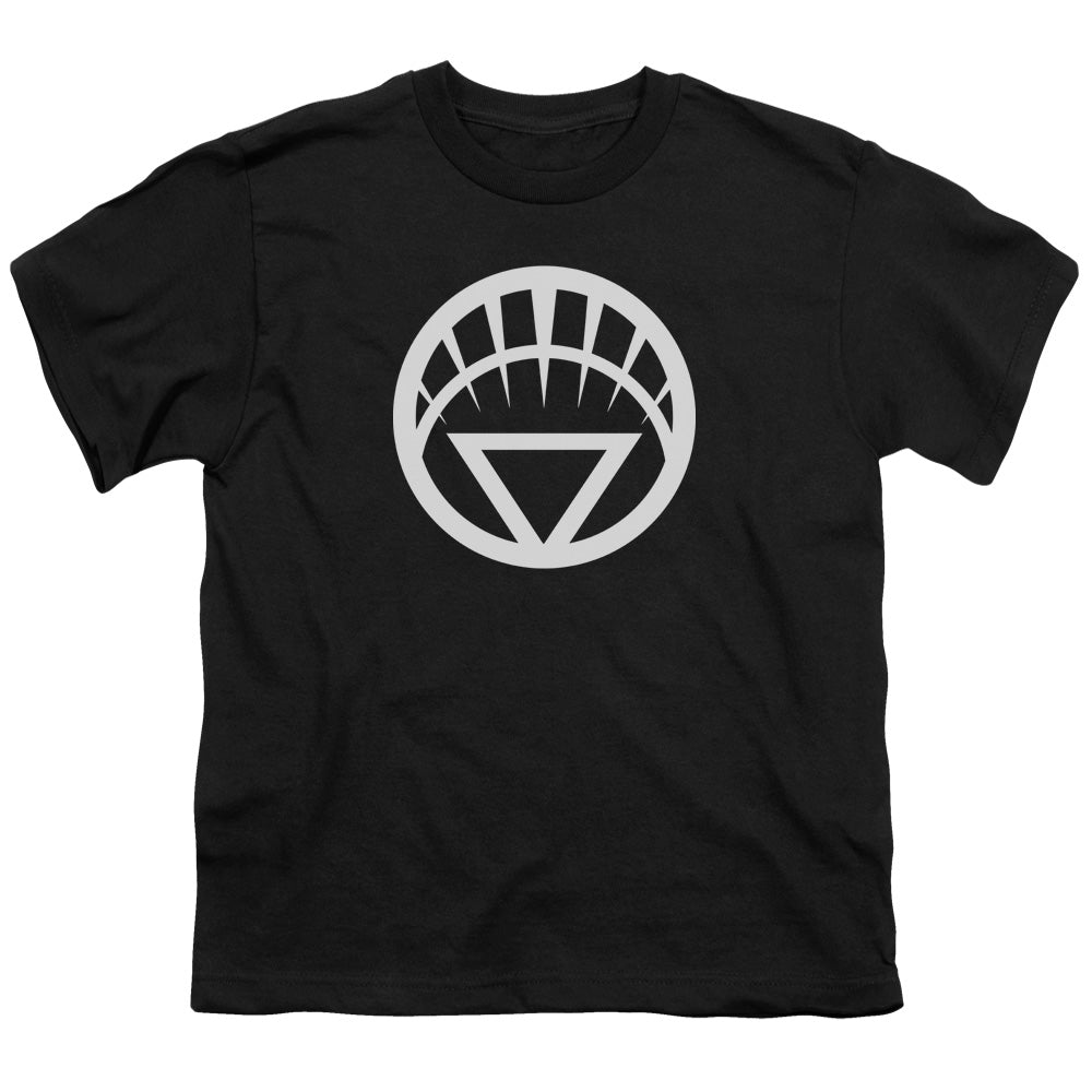 Green Lantern - White Emblem - Short Sleeve Youth 18/1 - Black T-shirt