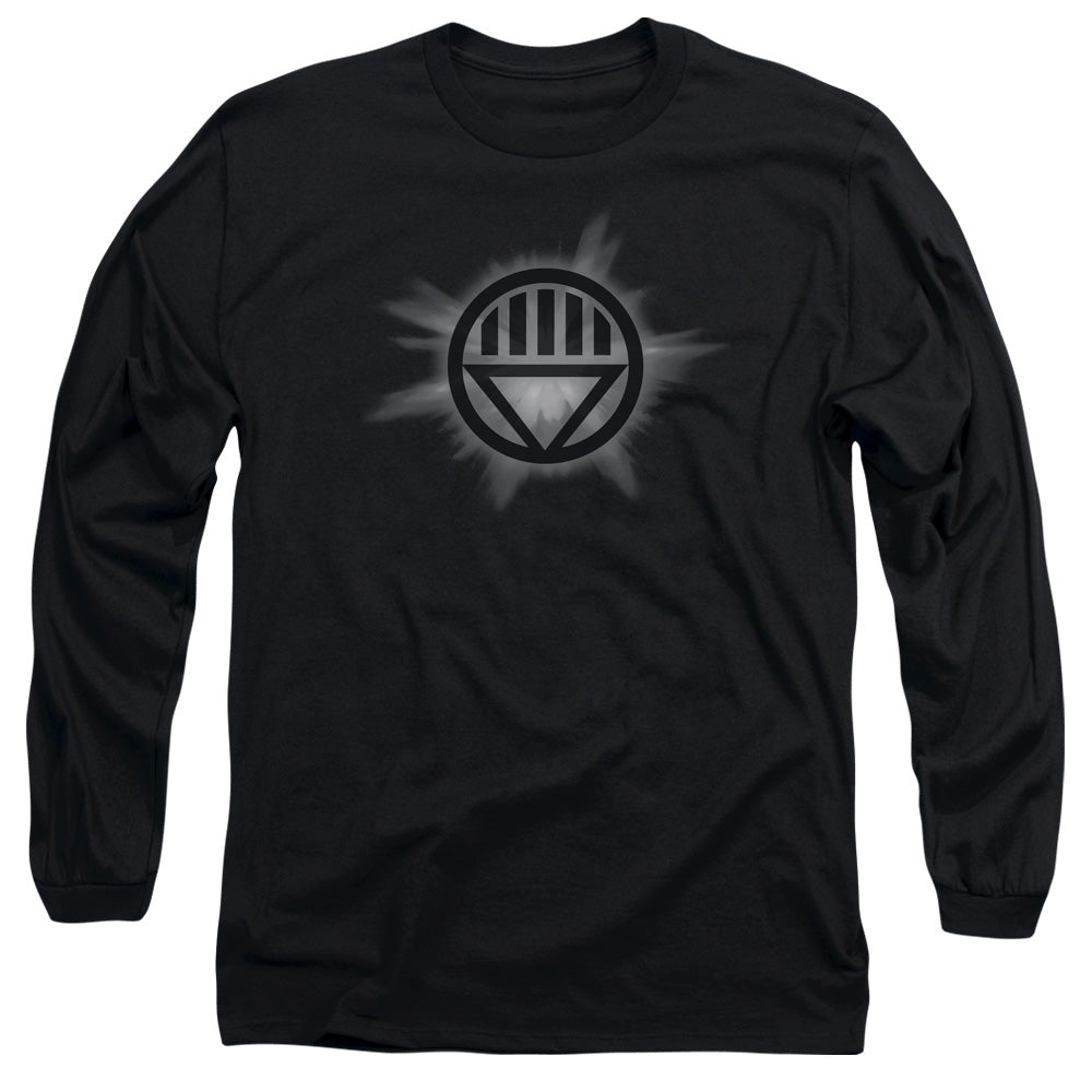 Green Lantern - Black Glow - Long Sleeve Adult 18/1 - Black T-shirt