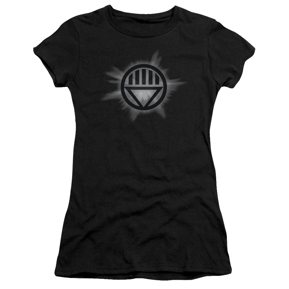 Green Lantern - Black Glow - Short Sleeve Junior Sheer - Black T-shirt