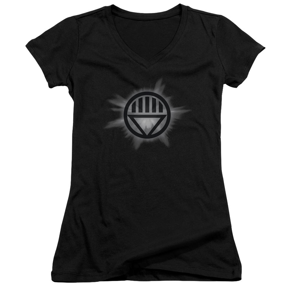 Green Lantern - Black Glow - Junior V-neck - Black